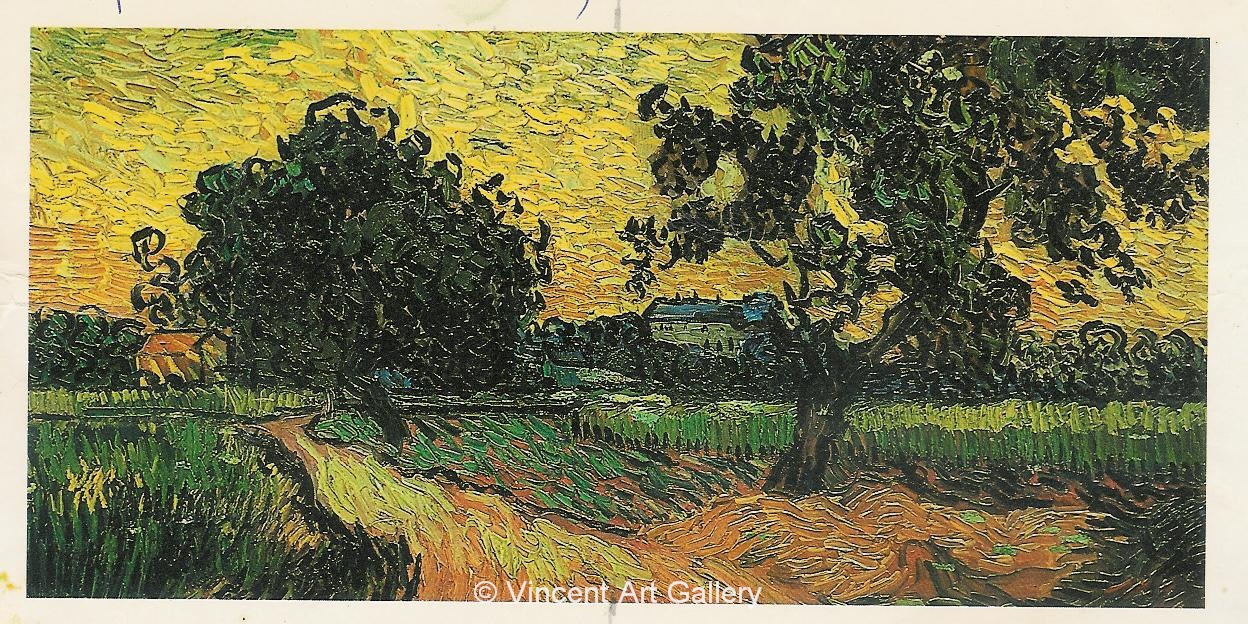 JH2040, Landscape with the Chateau of Auvers at Sunset